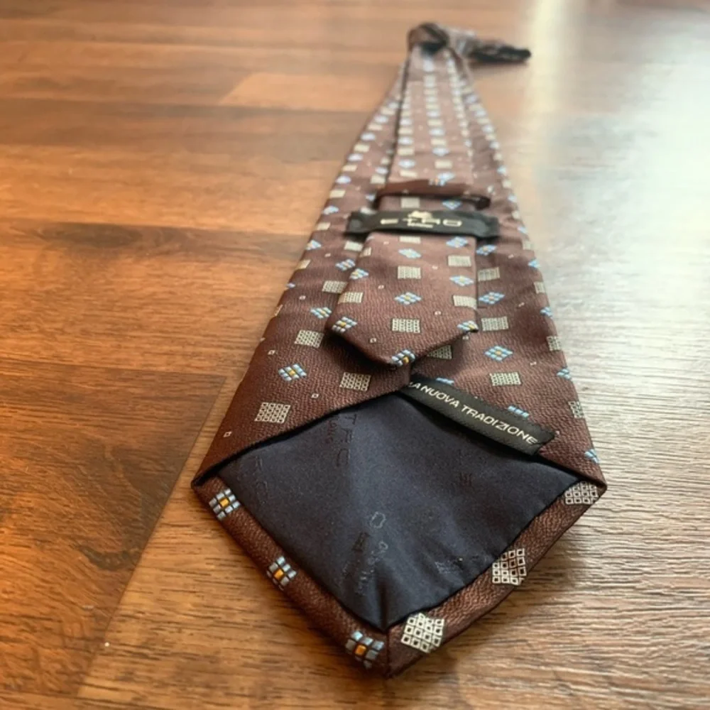 Etro Milano Brown Silk Tie